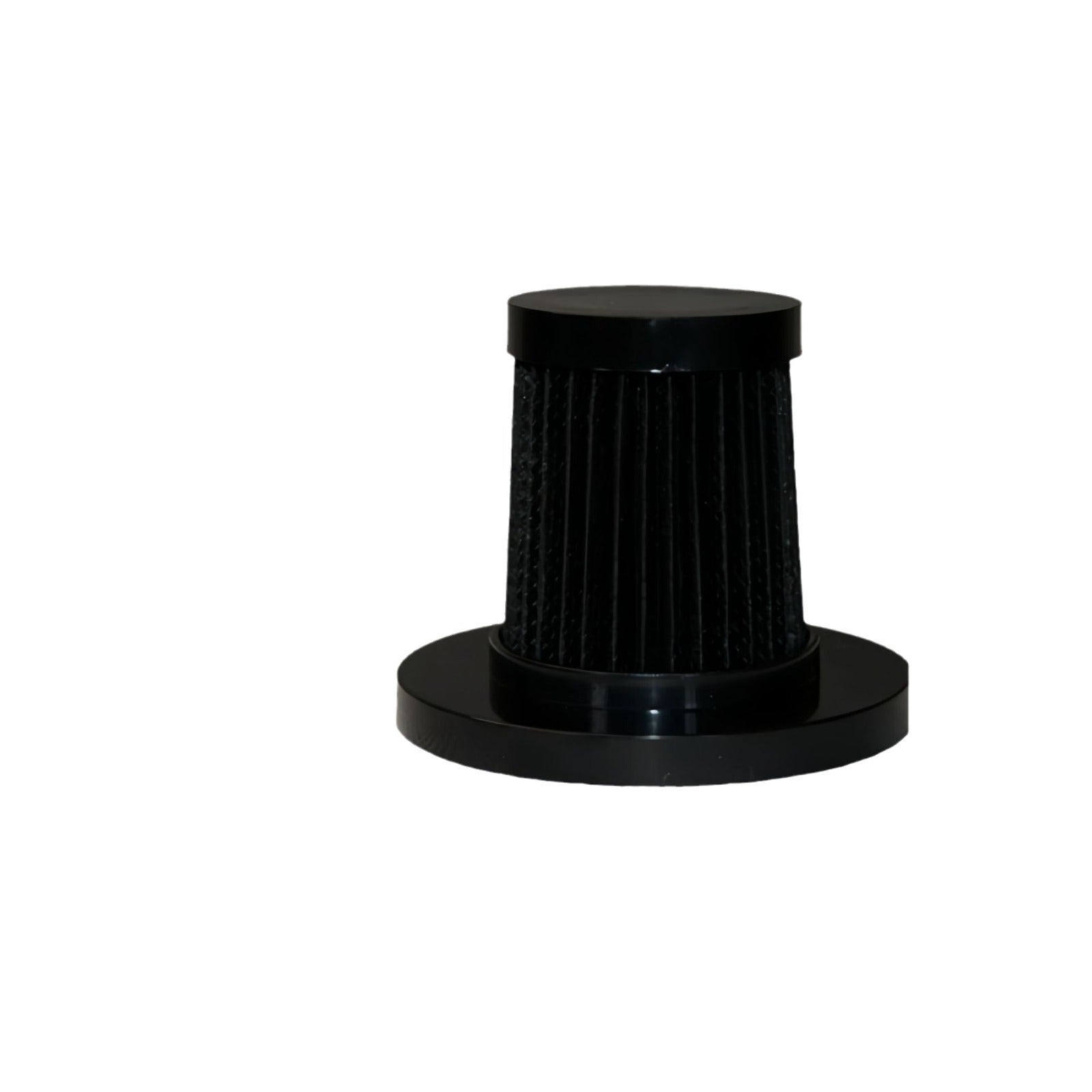 A handheld electric UV mite remover with a pink and gray color scheme being used on a fabric surface, showcasing its UV sterilization function.