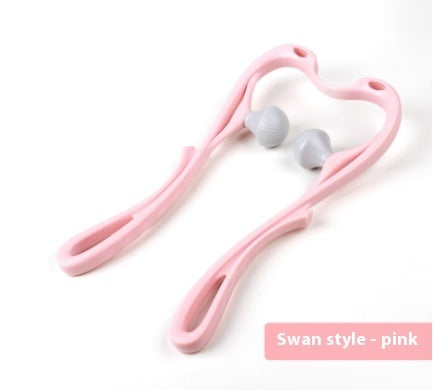 Pink swan-style product on a white background