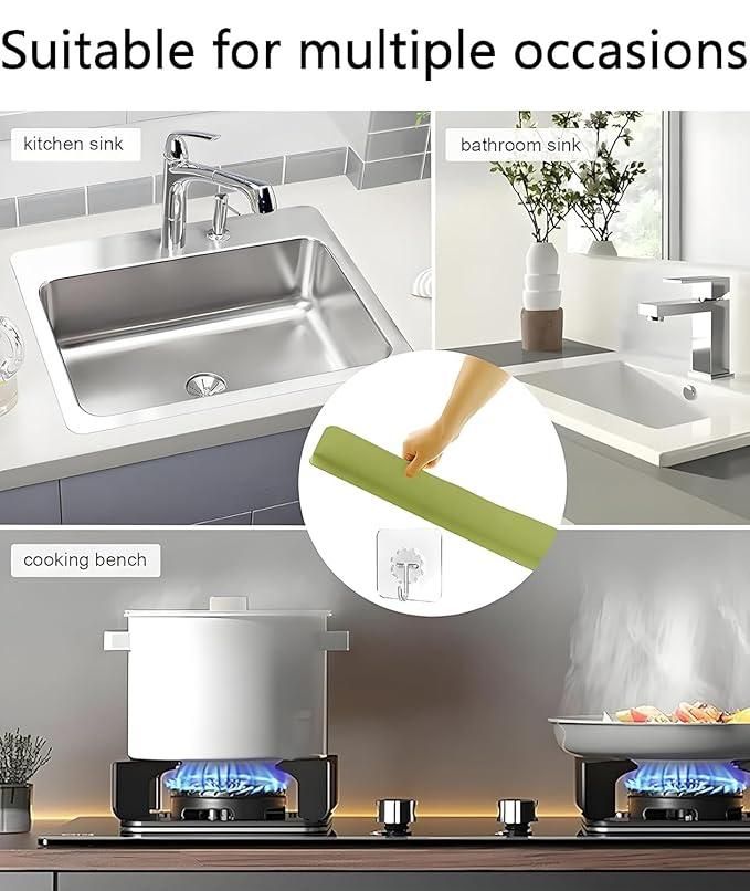 Product being used on a kitchen sink, bathroom sink, and cooking bench with text 'Suitable for multiple occasions'.