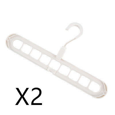 White plastic hanger on a white background with 'X2' indicating two hangers.