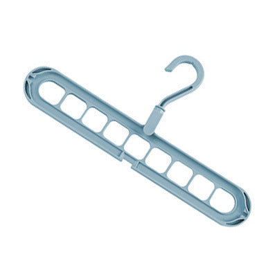 Metallic blue hanger on a white background