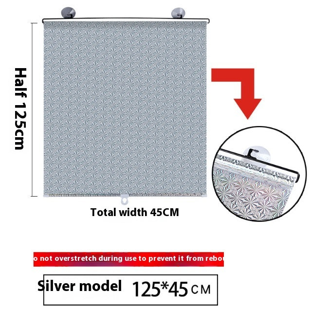 Silver model with dimensions and usage instructions on a white background
