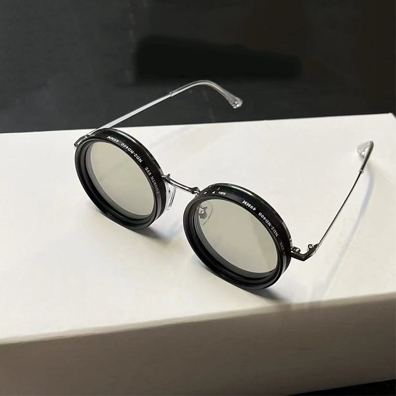 glasses on white background