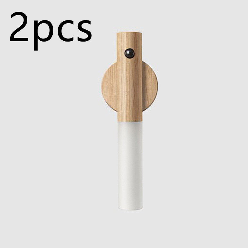 Wooden and white wall hook on a light gray background with '2 pcs' text.