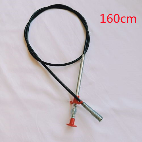 Black cable with metal rod and red connector on a light pink background, labeled '160cm'.
