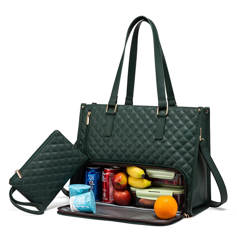 green color lunch tote bag